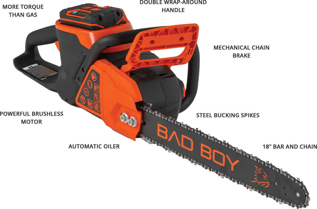 BAD BOY ELECTRIC POLE SAW 2.0 AH BATTERY & CHARGER